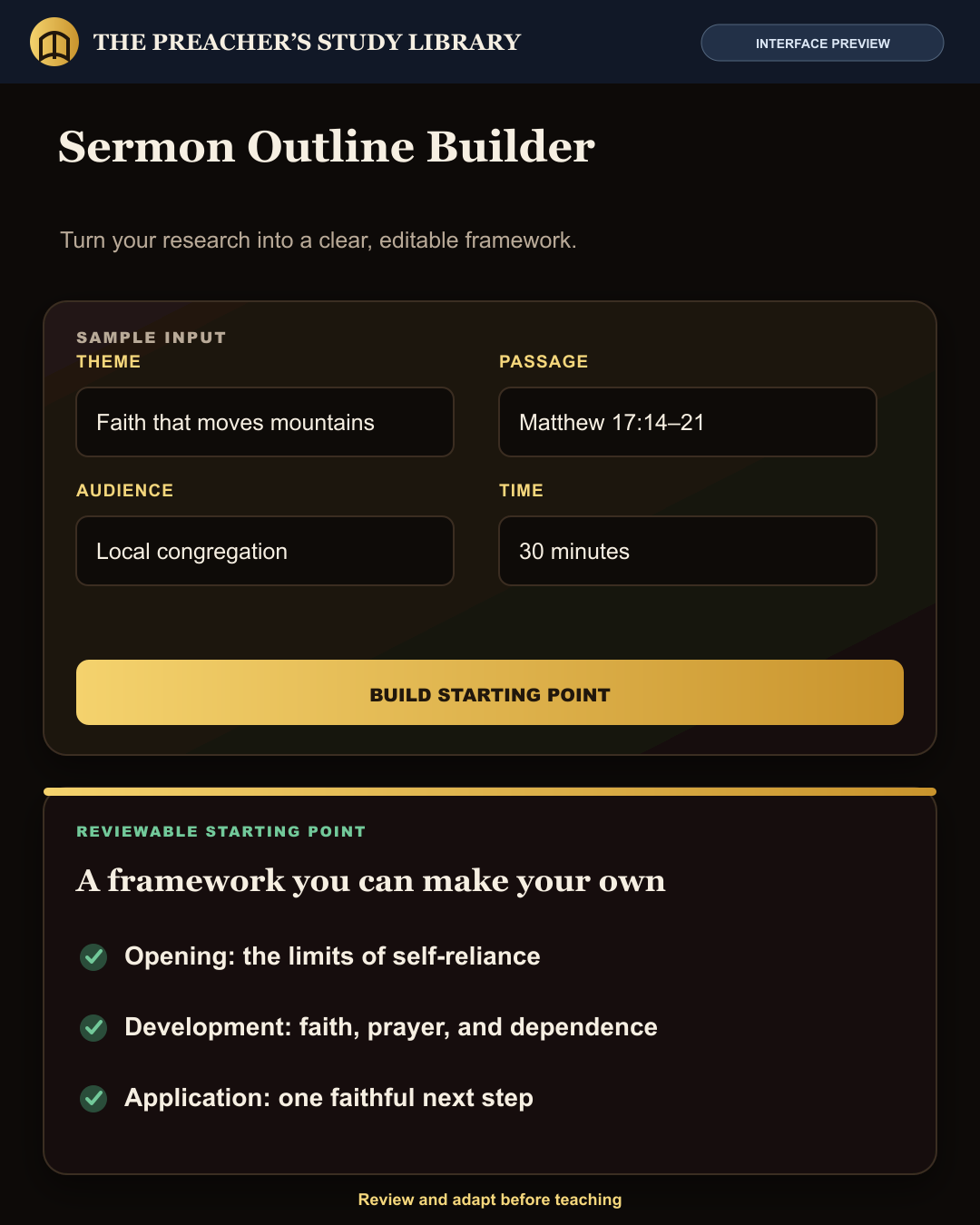 Sermon Outline Builder