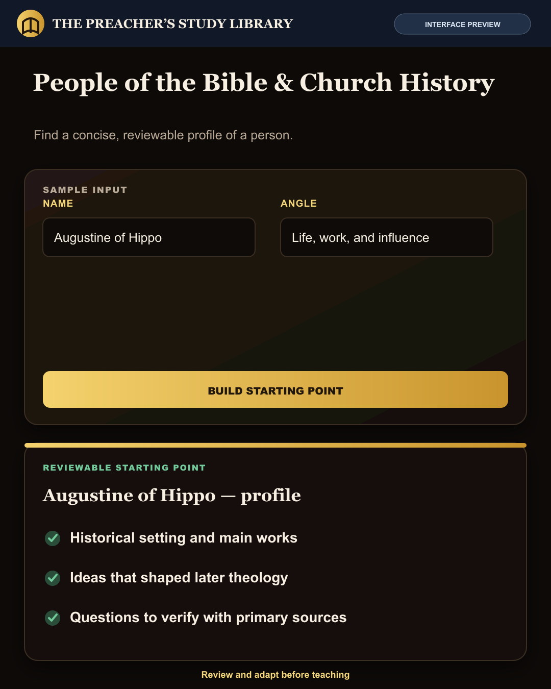 People & Bible History