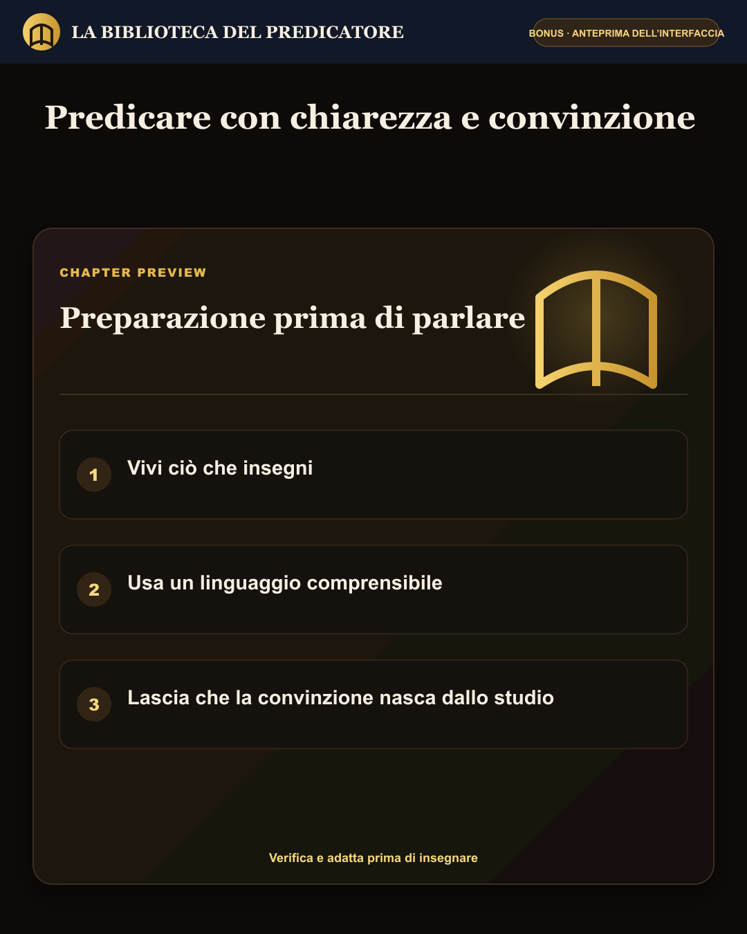 Chiarezza e convinzione